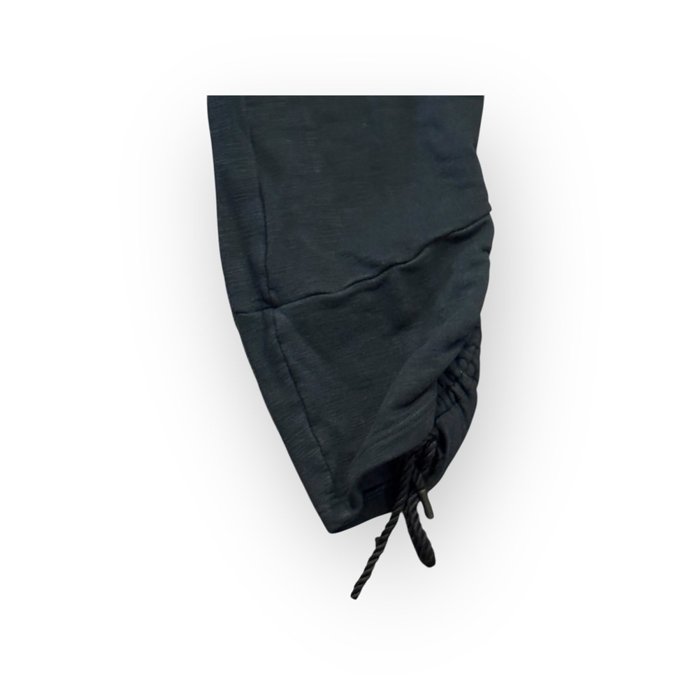 Gymshark Women’s Black Ruched Ankle Joggers Pants High Rise Drawstring Sz M - Picture 3 of 8